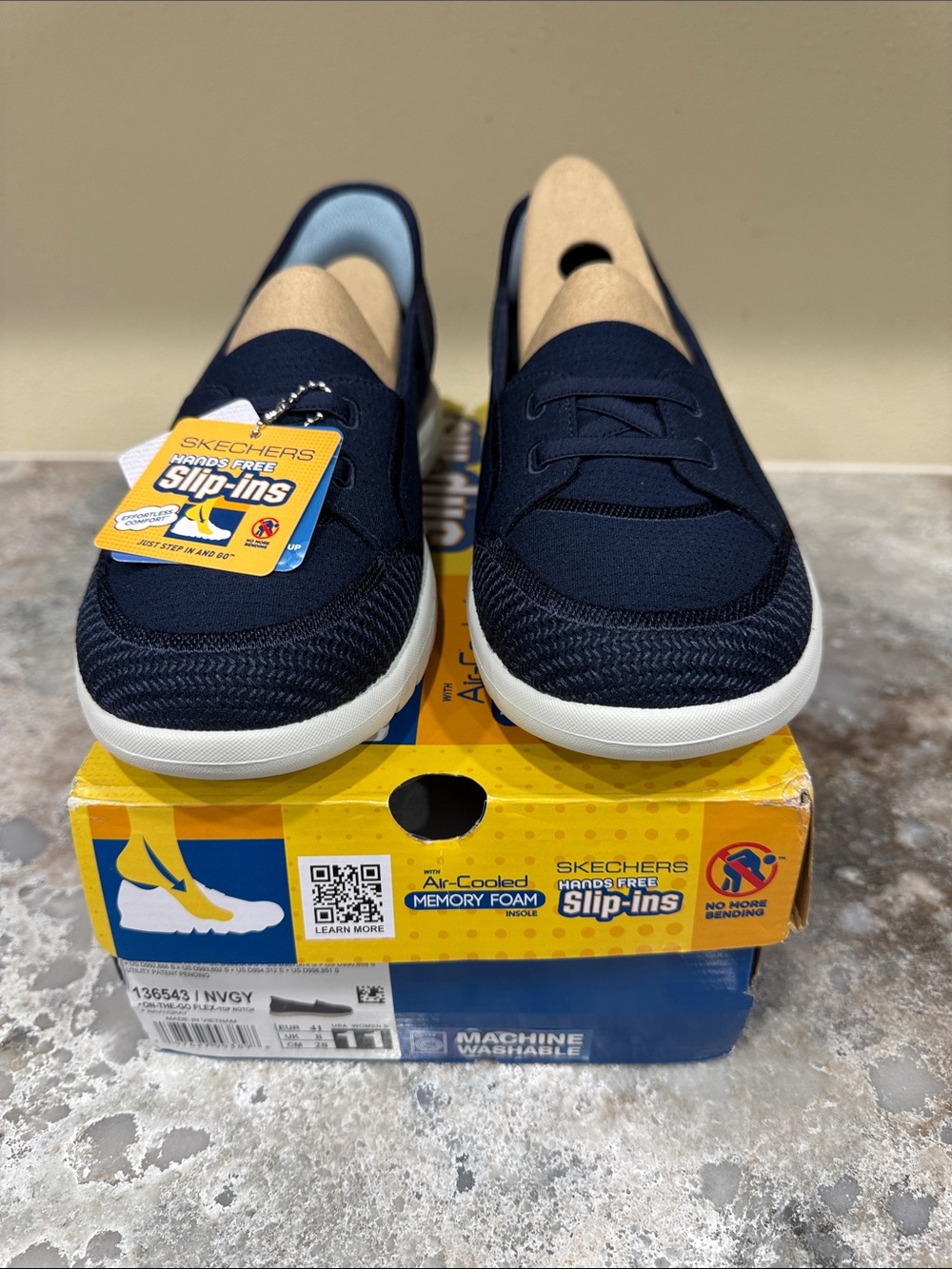 Skechers Navy Slip-On Athletic Shoes for Women